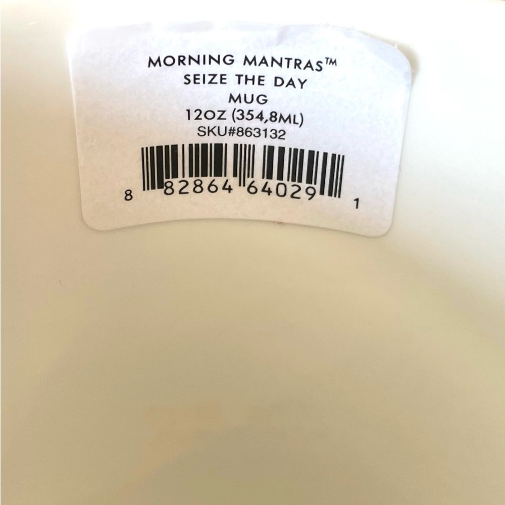 Kate Spade Lenox Black/Beige Striped Porcelain Coffee Mug-Seize The Day - Picture 4 of 4